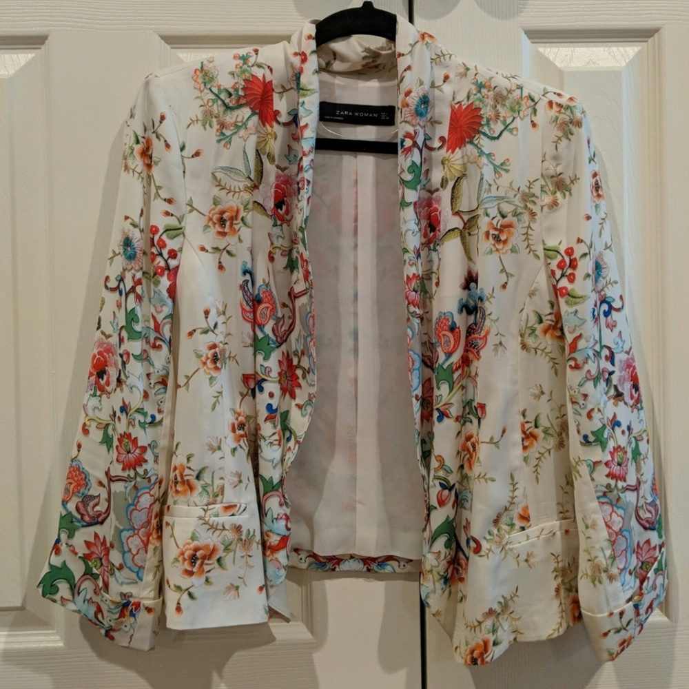 Zara printed blazer